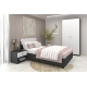 Dormitor LINEA 1, Antracit, Alb 2