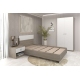Oferta Dormitor LINEA 1, Oak, Alb cu saltea inclusa - 2