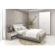 Oferta Dormitor LINEA 1, Oak, Alb cu saltea inclusa - 1