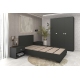 Dormitor LINEA 4, Antracit, suport saltea