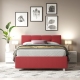 Oferta Pat tapitat ARISA, 160x200, stofa Rosie cu saltea inclusa - 2