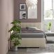 Pat colt tapitat GEORGIA Clasic, 140x200, H107, somiera, catifea Bej - 1