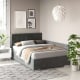 Pat colt tapitat GEORGIA Clasic, 180x200, H107, somiera, catifea Gri