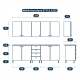 Mobila bucatarie STYLE A225, MDF Alb Gloss - 1