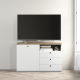 Comoda TV PRIMAVERA, 120x42, H76, 1U3S, Alb, Stejar