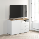 Comoda TV PRIMAVERA, 120x42, H76, 1U3S, Alb, Stejar - 1