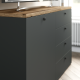 Comoda TV PRIMAVERA, 120x42, H76, 1U4S, Antracit, Stejar - 2