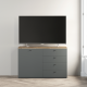 Comoda TV PRIMAVERA, 120x42, H76, 1U4S, Antracit, Stejar