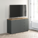 Comoda TV PRIMAVERA, 120x42, H76, 1U4S, Antracit, Stejar - 1