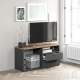 Comoda TV PRIMAVERA, 120x42, H58, 1U2S, Antracit, Stejar - 2