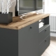 Comoda TV PRIMAVERA, 120x42, H58, 1U2S, Antracit, Stejar - 1