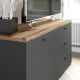 Comoda TV PRIMAVERA, 120x42, H58, 1U3S, Antracit, Stejar - 1