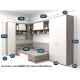 Dormitor colt AMBRO 10, Oak, Cappuccino Gloss - 5