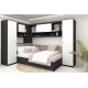 Oferta Dormitor colt ALESSIO 2, Antracit, Alb cu saltea inclusa - 2