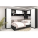 Oferta Dormitor colt ALESSIO 2, Antracit, Alb cu saltea inclusa - 1