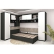 Oferta Dormitor colt ALESSIO 2, Antracit, Alb cu saltea inclusa - 3