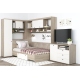 Dormitor colt AMBRO 11 cu comoda, Oak, Alb - 1