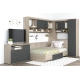 Dormitor colt AMBRO 11 cu comoda, Oak, Antracit - 2