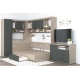Dormitor colt AMBRO 11 cu comoda, Oak, Antracit - 3