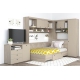 Dormitor colt AMBRO 11 cu comoda, Oak, Gri Piatra - 2