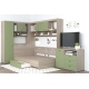 Dormitor colt AMBRO 11 cu comoda, Oak, Pesto - 3