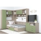 Dormitor colt AMBRO 11 cu comoda, Oak, Pesto - 1