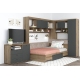 Dormitor colt AMBRO 11, cu comoda, Stejar, Antracit - 2