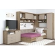 Dormitor colt AMBRO 11 cu comoda, Stejar, Gri Piatra - 2