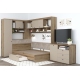 Dormitor colt AMBRO 11 cu comoda, Stejar, Gri Piatra - 3