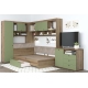 Dormitor colt AMBRO 11, cu comoda, Stejar, Pesto - 3