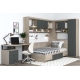 Dormitor colt AMBRO 12 cu birou, Oak, Antracit - 2