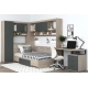 Dormitor colt AMBRO 12 cu birou, Oak, Antracit - 1