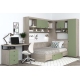 Dormitor colt AMBRO 12 cu birou, Oak, Pesto - 2