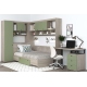Dormitor colt AMBRO 12 cu birou, Oak, Pesto - 1