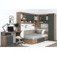 Dormitor colt AMBRO 12 cu birou, Stejar, Antracit - 2