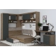 Dormitor colt AMBRO 12 cu birou, Stejar, Antracit - 3