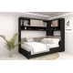 Oferta Dormitor colt ALESSIO 1, Antracit, Oak cu saltea inclusa - 1