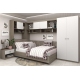 Oferta Dormitor colt ALESSIO 3, Oak, Alb cu saltea inclusa - 2