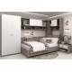 Oferta Dormitor colt ALESSIO 3, Oak, Alb cu saltea inclusa - 1