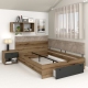 Pat colt AMBRO, 160x200, sertar frontal, Stejar, Antracit3