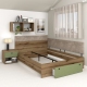 Pat colt AMBRO, 160x200, sertar frontal, Stejar, Pesto3