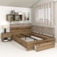 Pat colt AMBRO, 160x200, sertar frontal, Stejar3