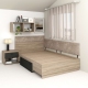 Pat colt de o persoana AMBRO, 120x200, sertar lateral, Oak, Antracit2
