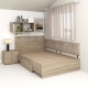 Pat colt de o persoana AMBRO, 120x200, sertar lateral, Oak2