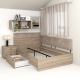 Pat colt de o persoana AMBRO, 120x200, sertar lateral, Oak3