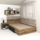 Pat colt de o persoana AMBRO, 120x200, sertar lateral, Stejar, Antracit2