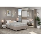 Oferta Dormitor ARISA 1, Oak, Alb, Stofa Grej cu saltea inclusa - 1