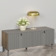 Noptiera suspendata MATERA 90, 1 usa, Gri Piatra, MDF GP Vopsit mat - 1