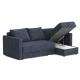 Coltar extensibil MAGIS, stofa Albastru Inchis V76 - 1