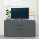 Comoda TV SERENA, 150x42, H79, 2U4S, Antracit - 1